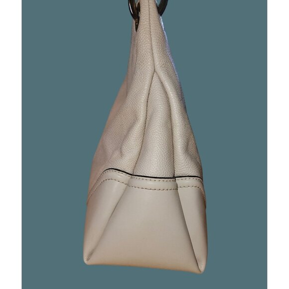 Michael Kors Nicole Leather Pebbled Shoulder Bag Off White or Cream - Picture 4 of 16